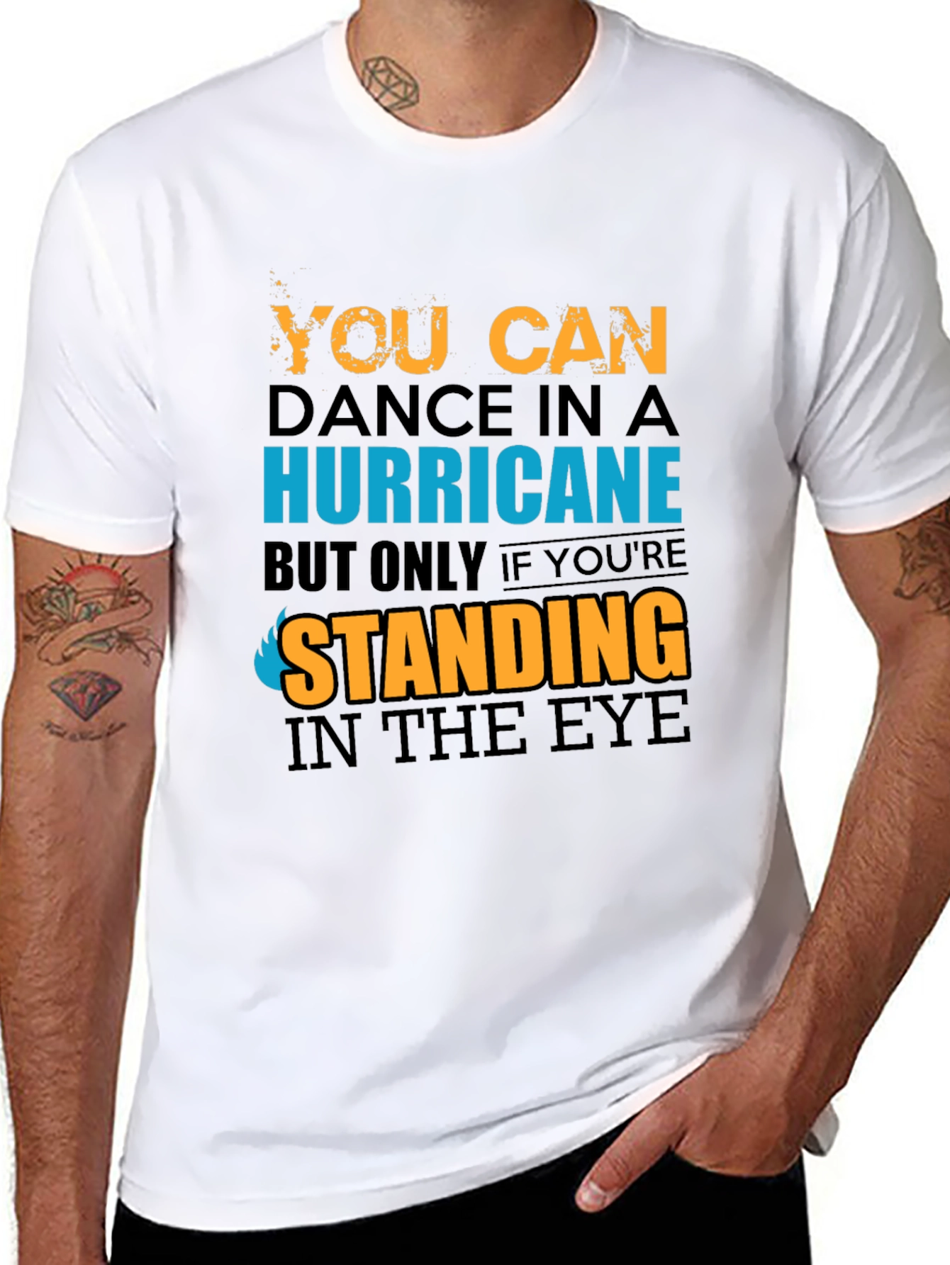 Camiseta Negra con Diseño Hurricane Dance