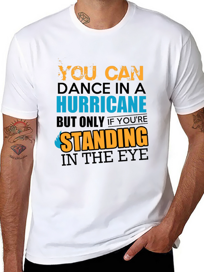 Camiseta Negra con Diseño Hurricane Dance