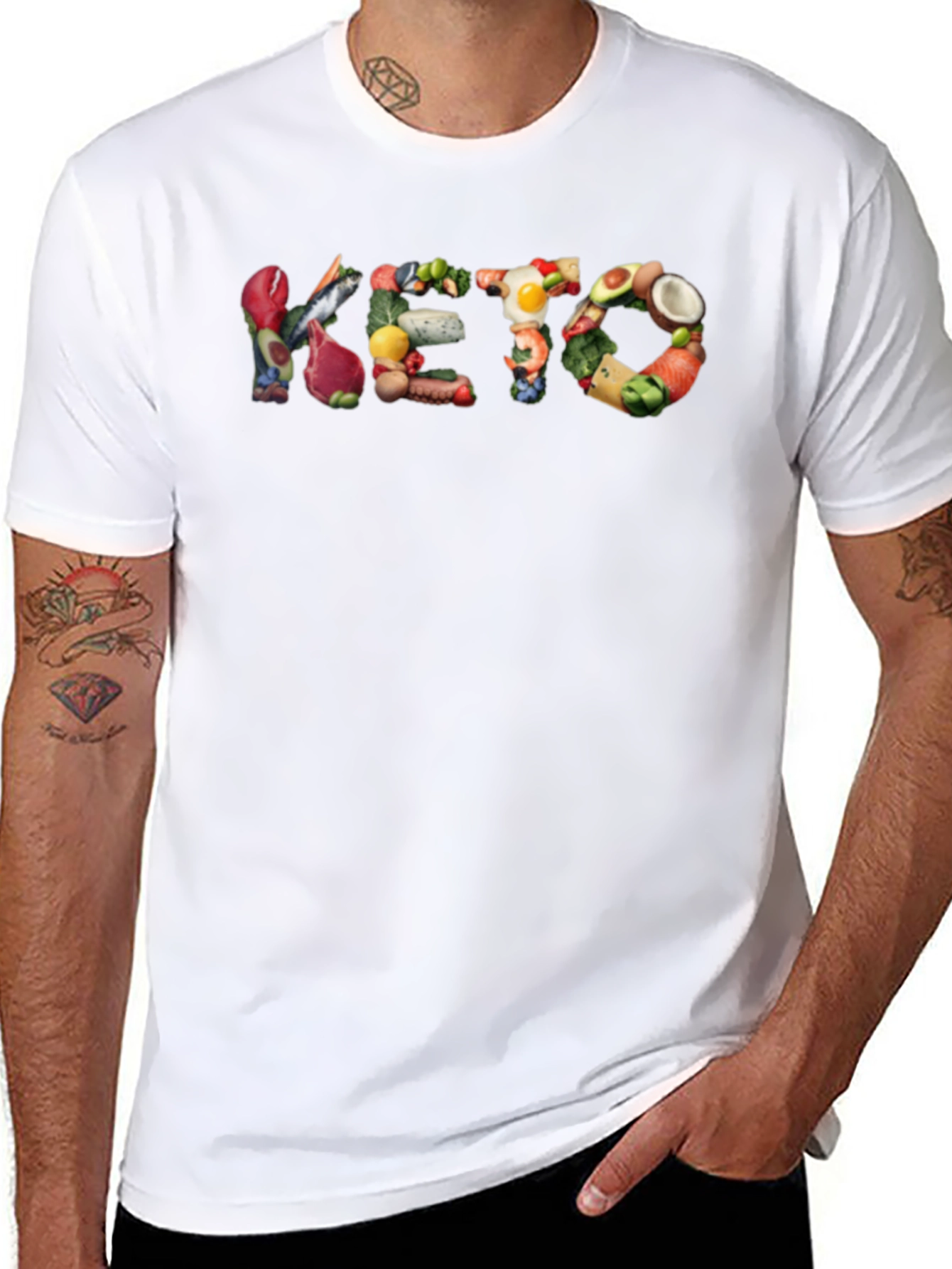 Camiseta Negra con Diseño KETO