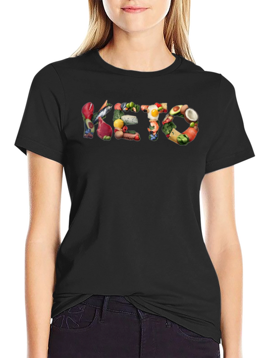 Camiseta Negra con Diseño KETO