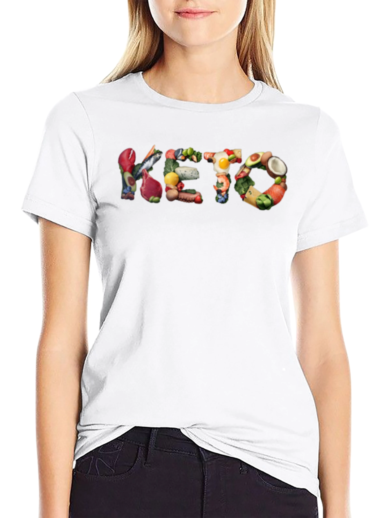Camiseta Negra con Diseño KETO