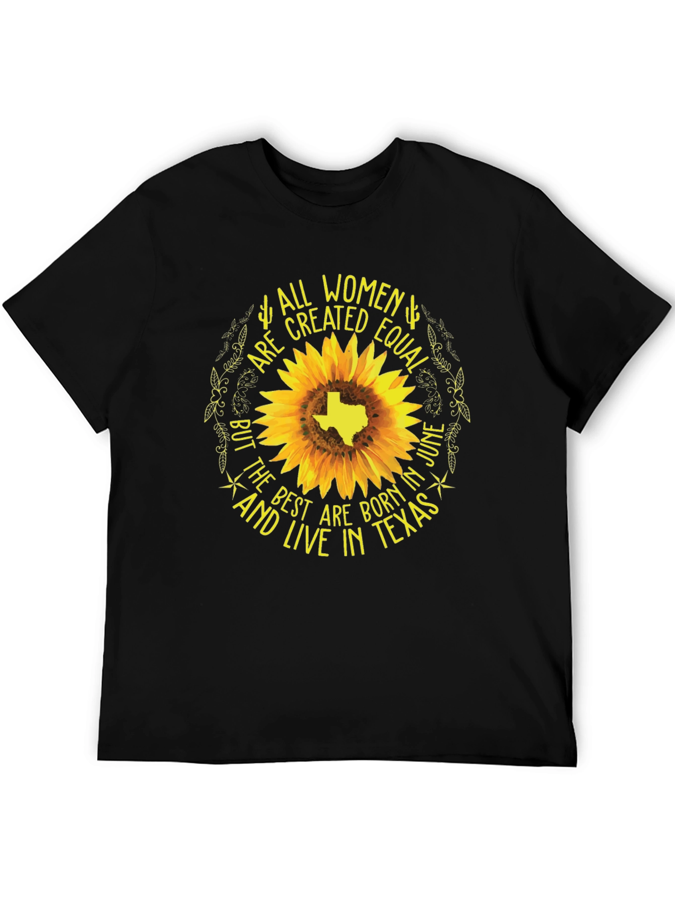 Camiseta Negra: Todas las Mujeres Son Iguales - Texas