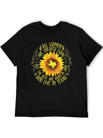 Camiseta Negra: Todas las Mujeres Son Iguales - Texas