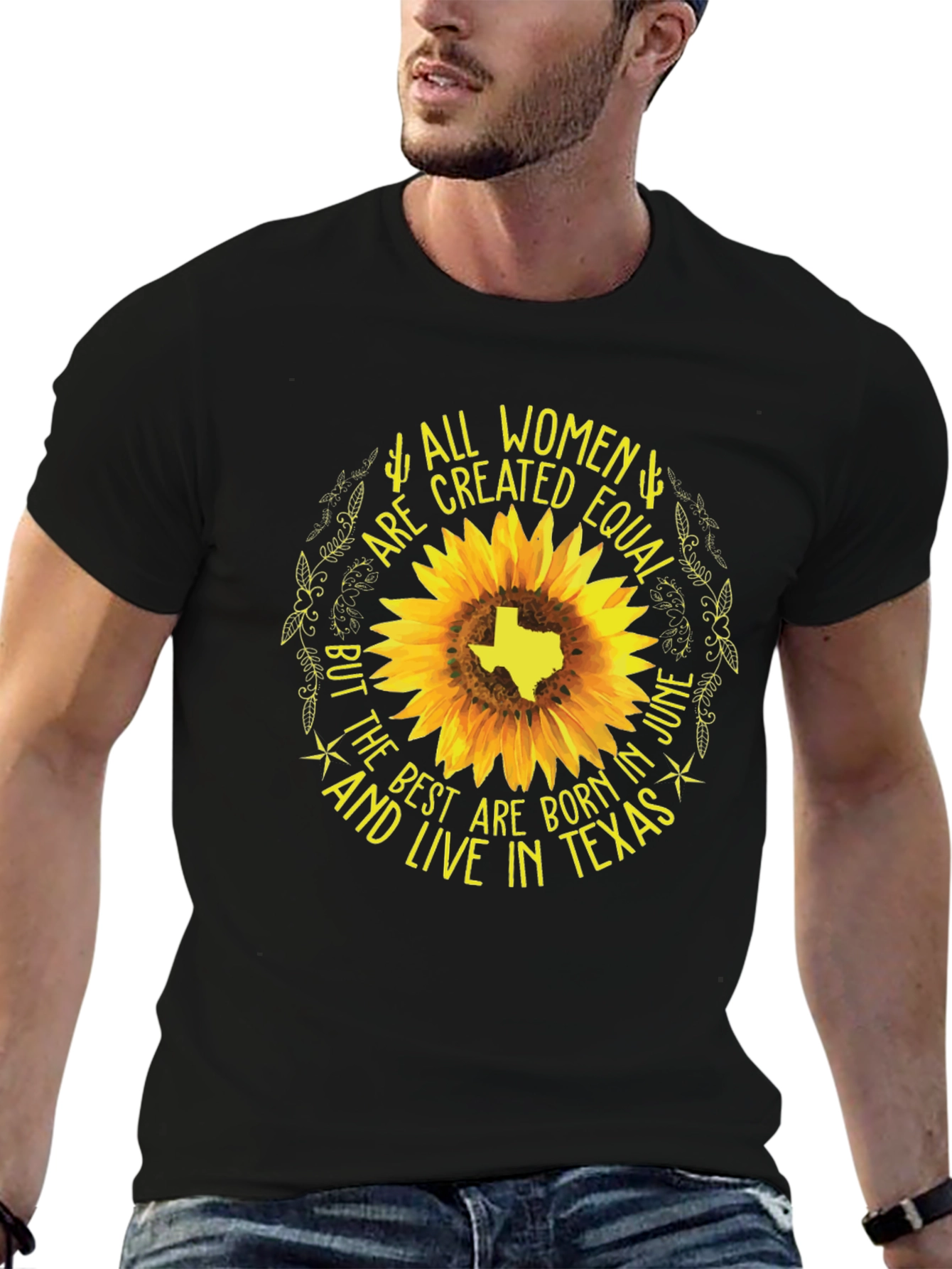 Camiseta Negra: Todas las Mujeres Son Iguales - Texas