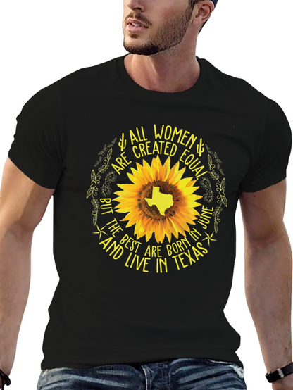 Camiseta Negra: Todas las Mujeres Son Iguales - Texas