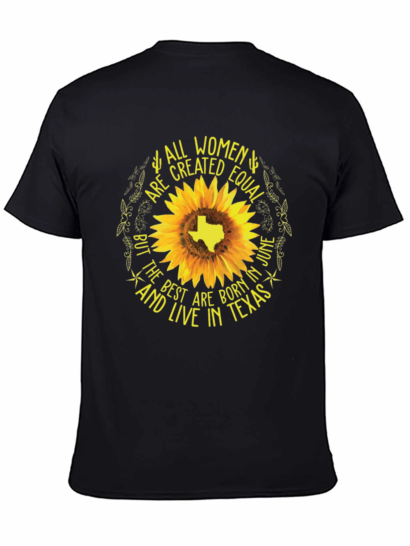 Camiseta Negra: Todas las Mujeres Son Iguales - Texas