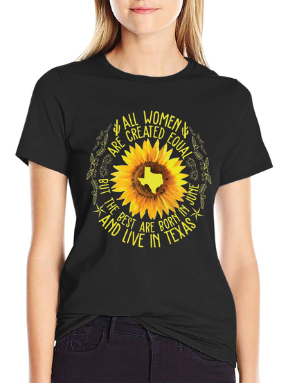 Camiseta Negra: Todas las Mujeres Son Iguales - Texas
