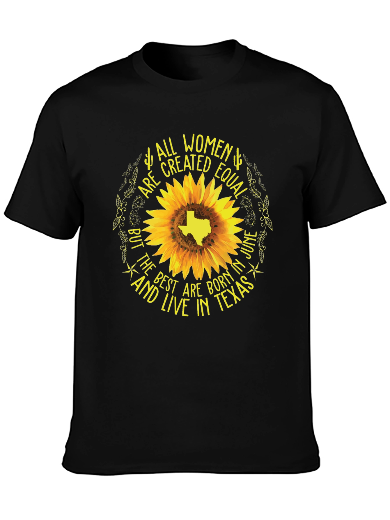 Camiseta Negra: Todas las Mujeres Son Iguales - Texas
