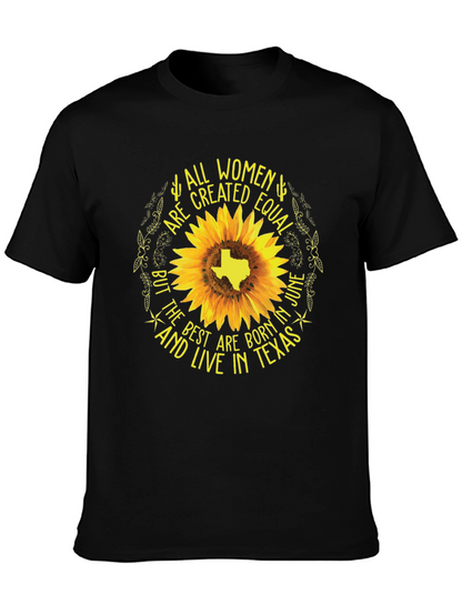 Camiseta Negra: Todas las Mujeres Son Iguales - Texas