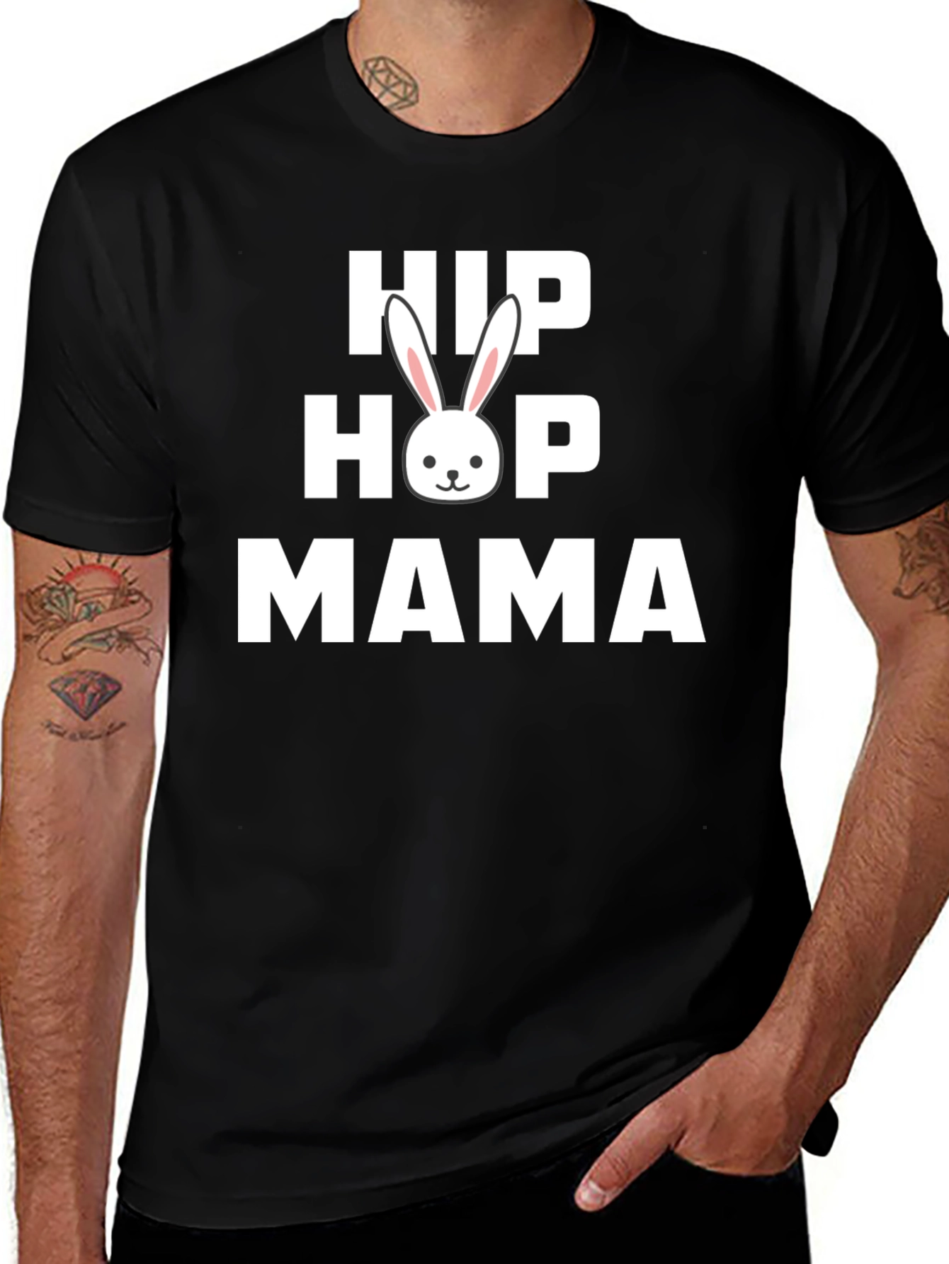 Camiseta Hip Hop Mama con Conejo - Estilo Urbano
