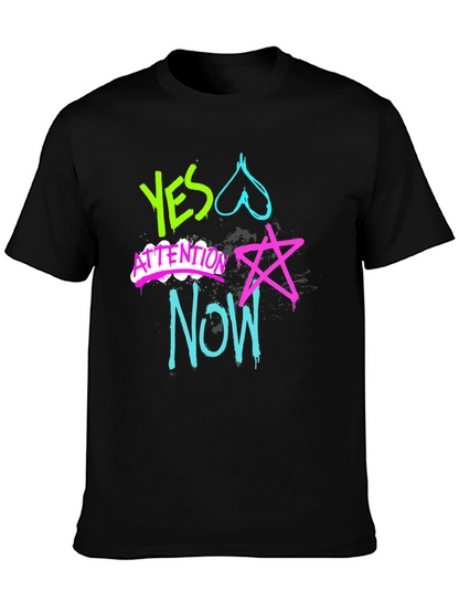 Camiseta Hombre Diseño Graffiti Neón