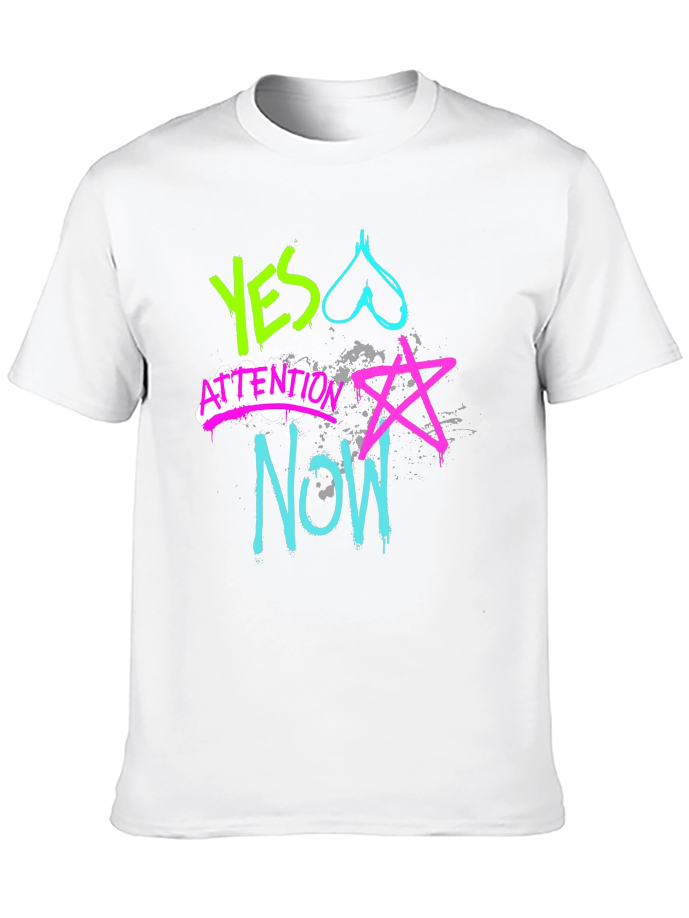 Camiseta Hombre Diseño Graffiti Neón