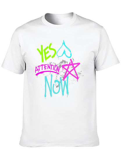 Camiseta Hombre Diseño Graffiti Neón