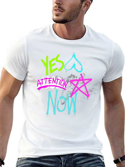 Camiseta Hombre Diseño Graffiti Neón