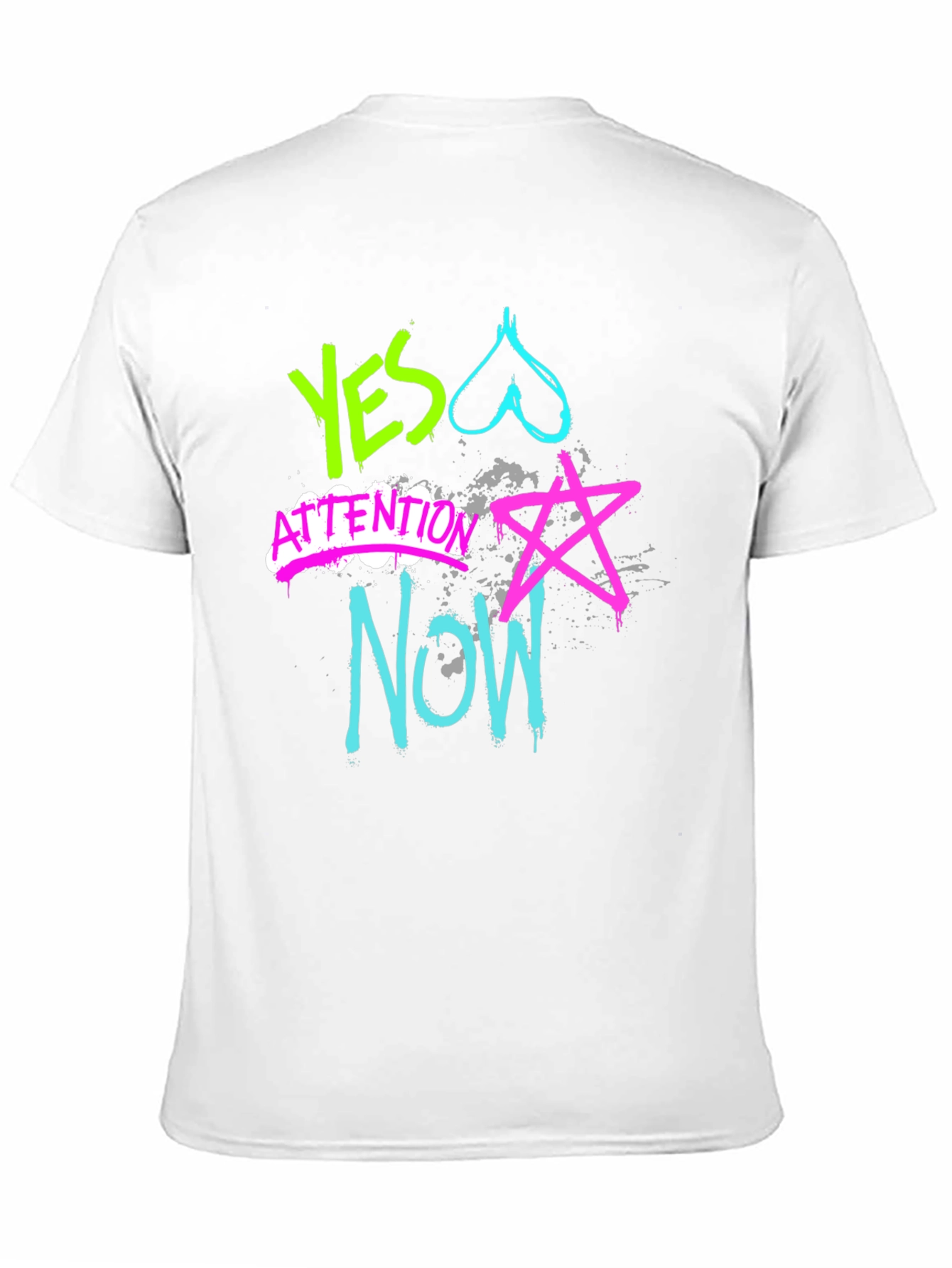 Camiseta Hombre Diseño Graffiti Neón