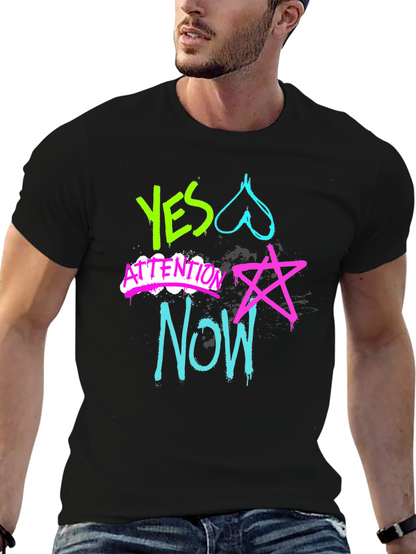 Camiseta Hombre Diseño Graffiti Neón