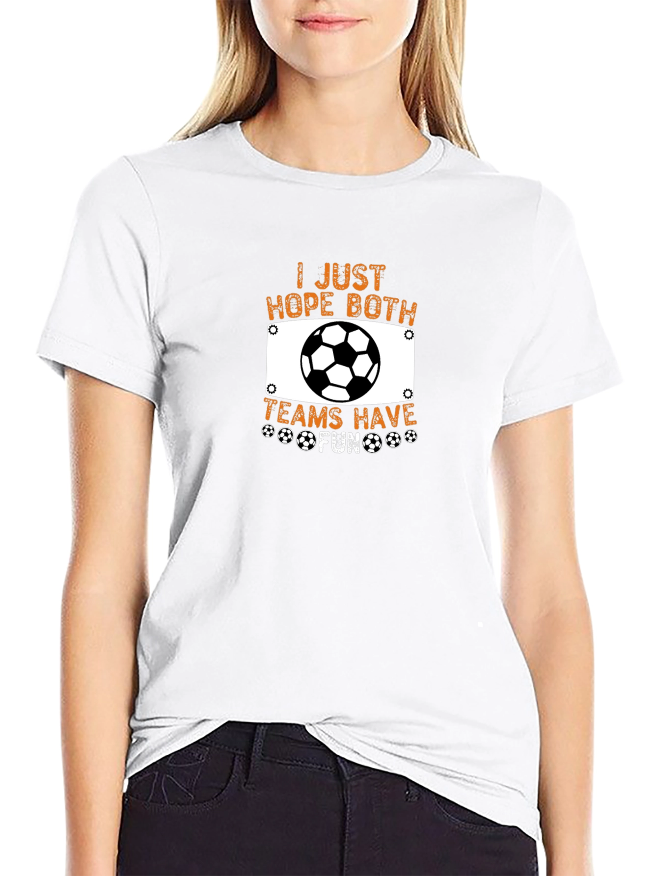 Camiseta Negra Fútbol: ¡Espero que ambos equipos se diviertan!