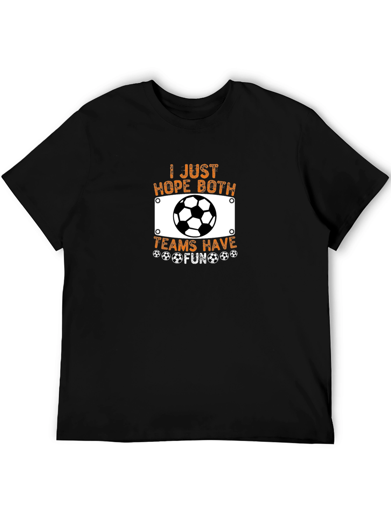 Camiseta Negra Fútbol: ¡Espero que ambos equipos se diviertan!