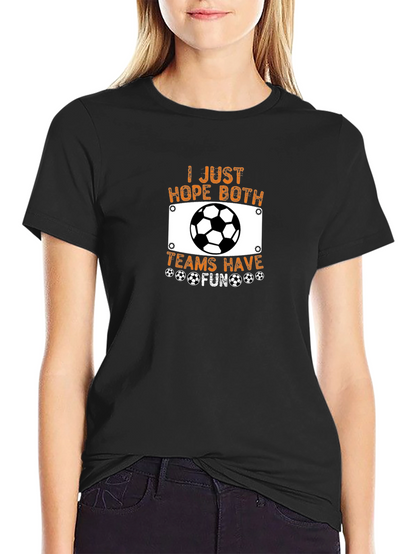 Camiseta Negra Fútbol: ¡Espero que ambos equipos se diviertan!