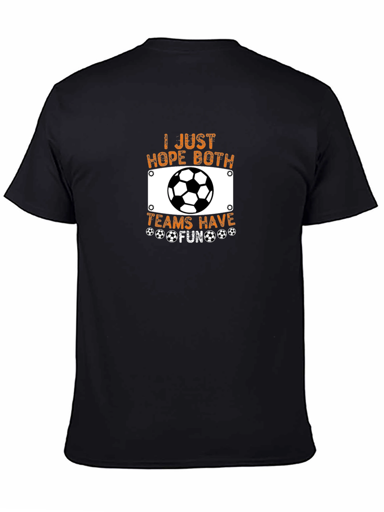 Camiseta Negra Fútbol: ¡Espero que ambos equipos se diviertan!