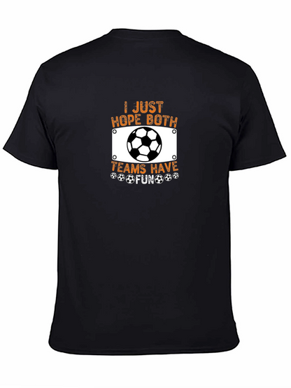 Camiseta Negra Fútbol: ¡Espero que ambos equipos se diviertan!