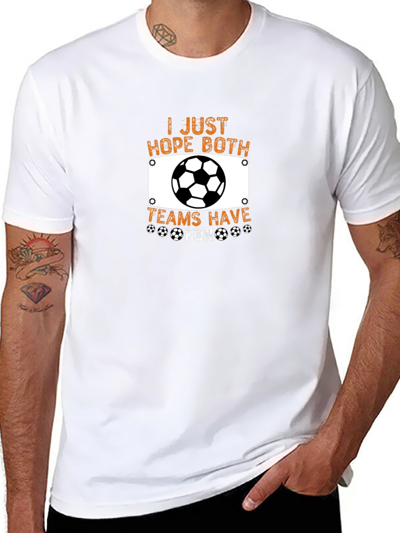 Camiseta Negra Fútbol: ¡Espero que ambos equipos se diviertan!
