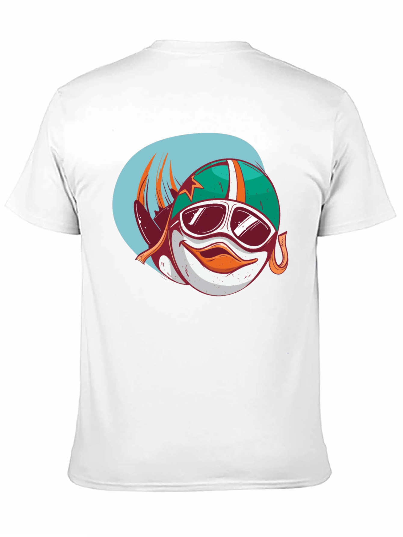 Camiseta Negra con Diseño de Pato Aviador