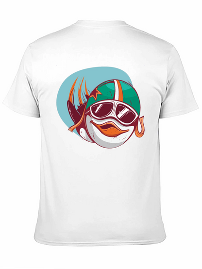 Camiseta Negra con Diseño de Pato Aviador