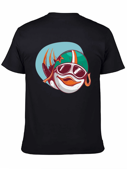 Camiseta Negra con Diseño de Pato Aviador