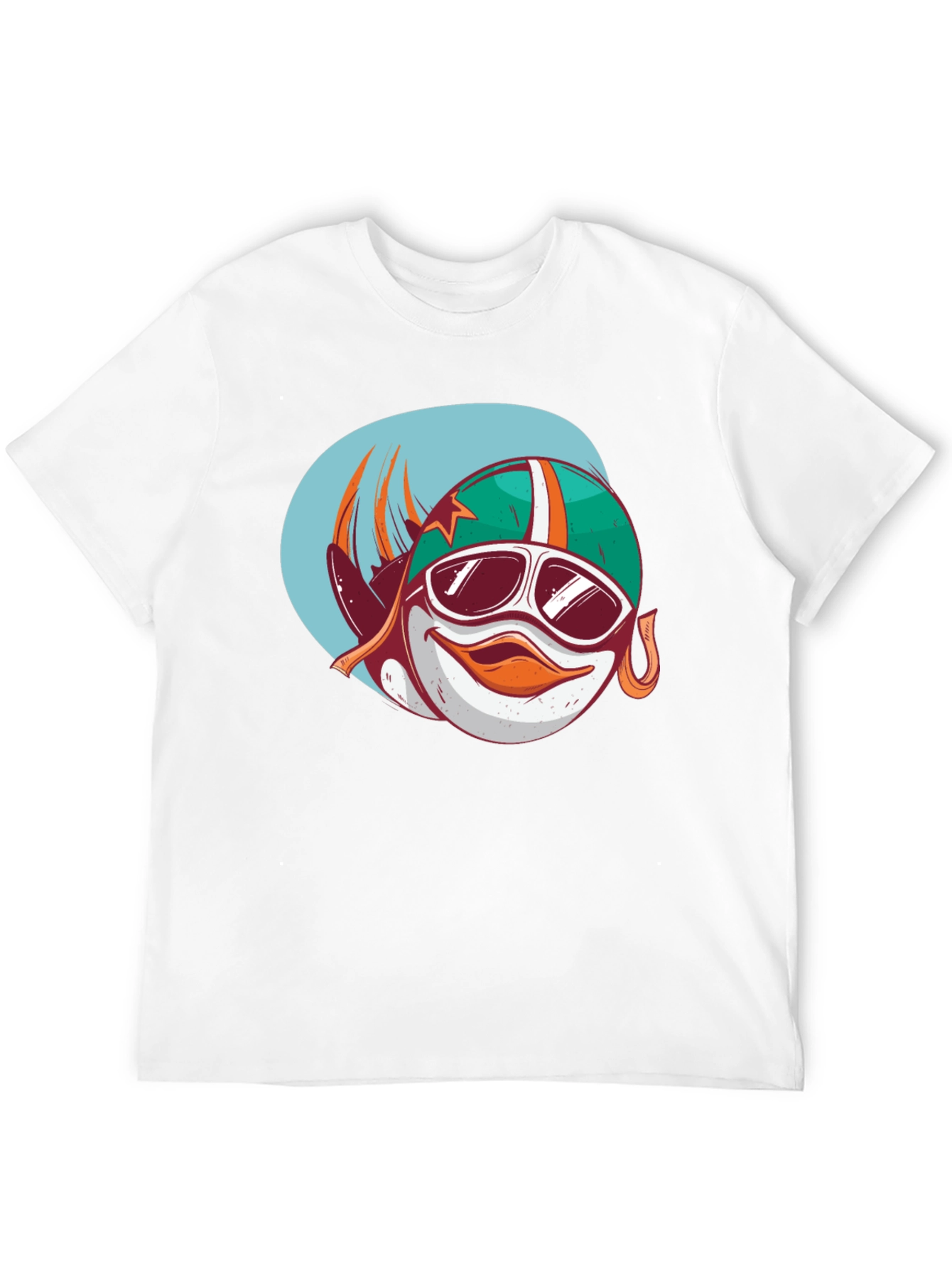 Camiseta Negra con Diseño de Pato Aviador