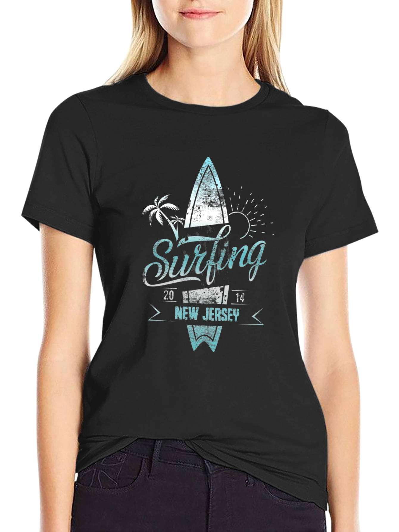 Camiseta Negra Surfing New Jersey 2014