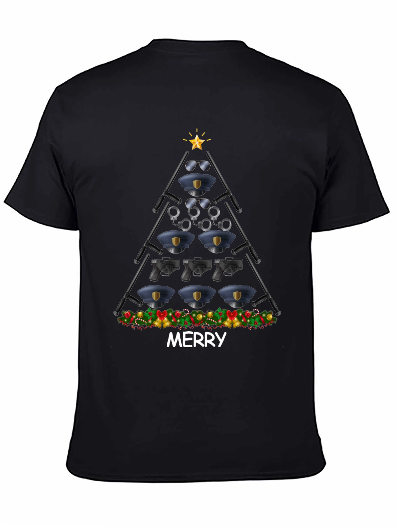 Camiseta Navideña Policial - Feliz Navidad