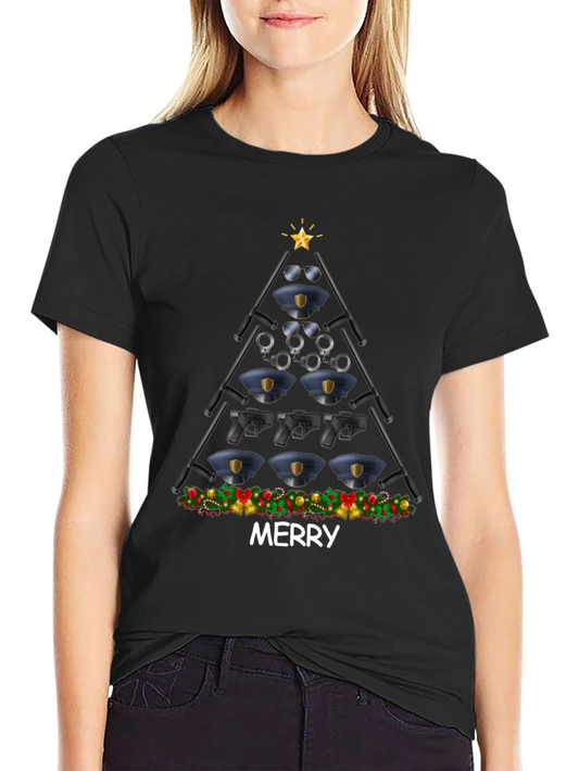 Camiseta Navideña Policial - Feliz Navidad
