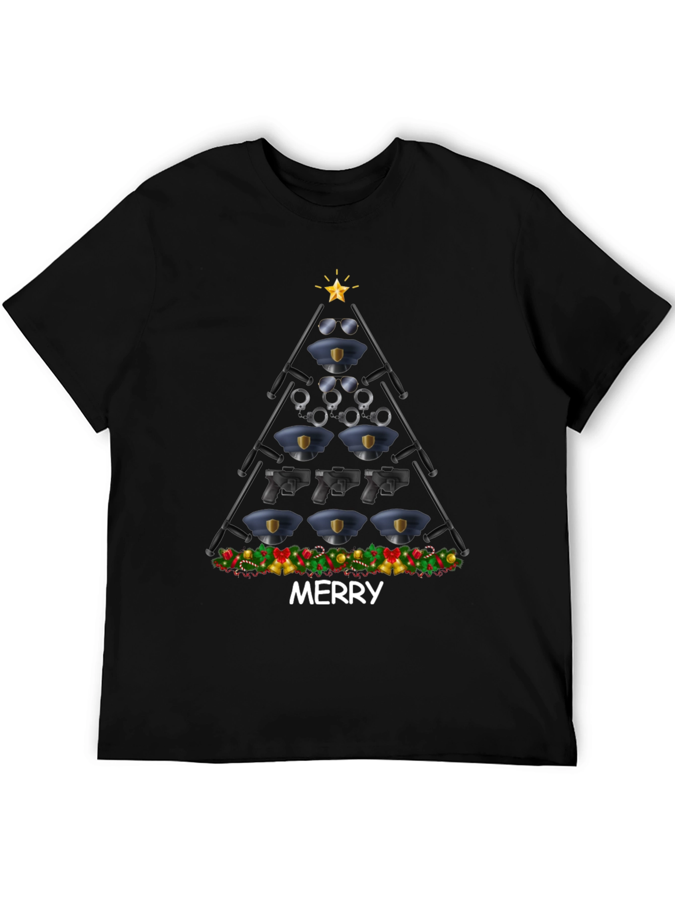 Camiseta Navideña Policial - Feliz Navidad