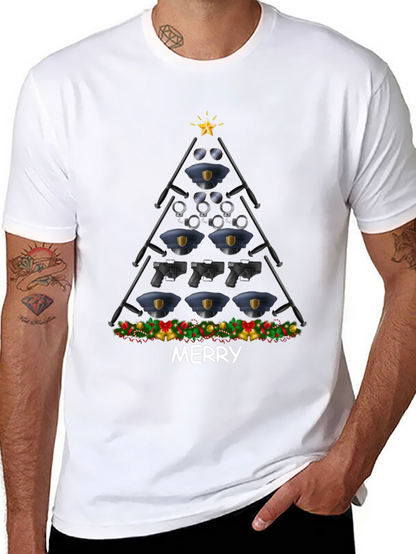 Camiseta Navideña Policial - Feliz Navidad