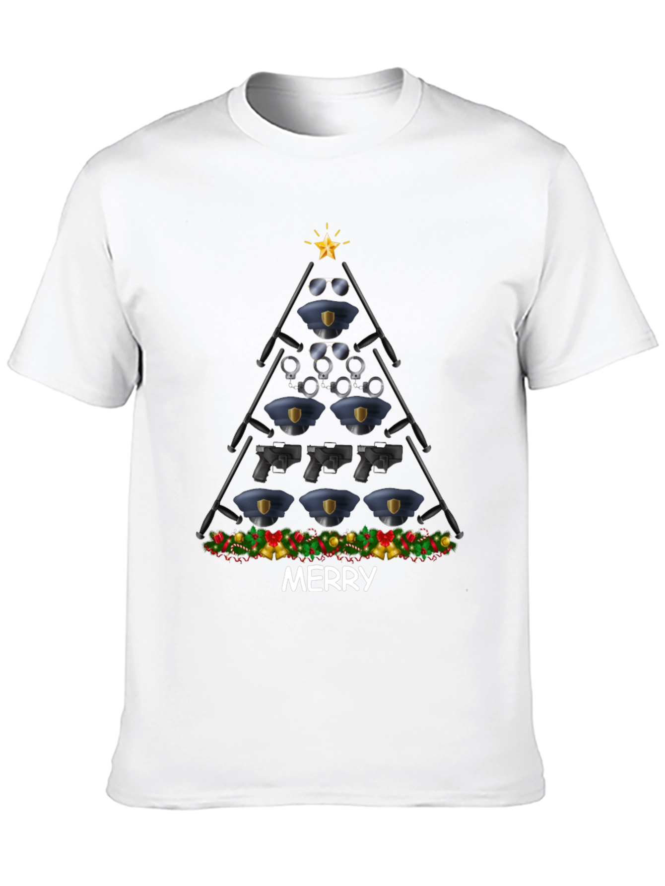Camiseta Navideña Policial - Feliz Navidad