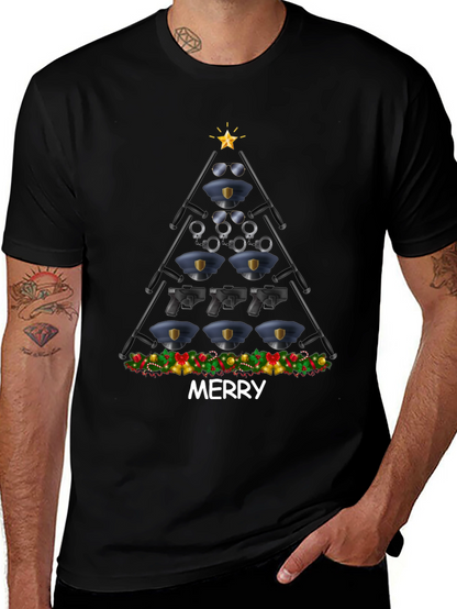 Camiseta Navideña Policial - Feliz Navidad