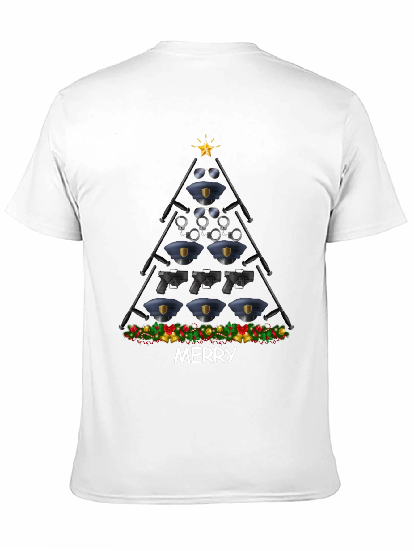 Camiseta Navideña Policial - Feliz Navidad