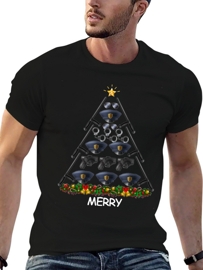 Camiseta Navideña Policial - Feliz Navidad