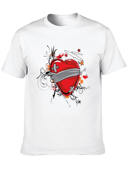 Camiseta Negra Corazón Vendado