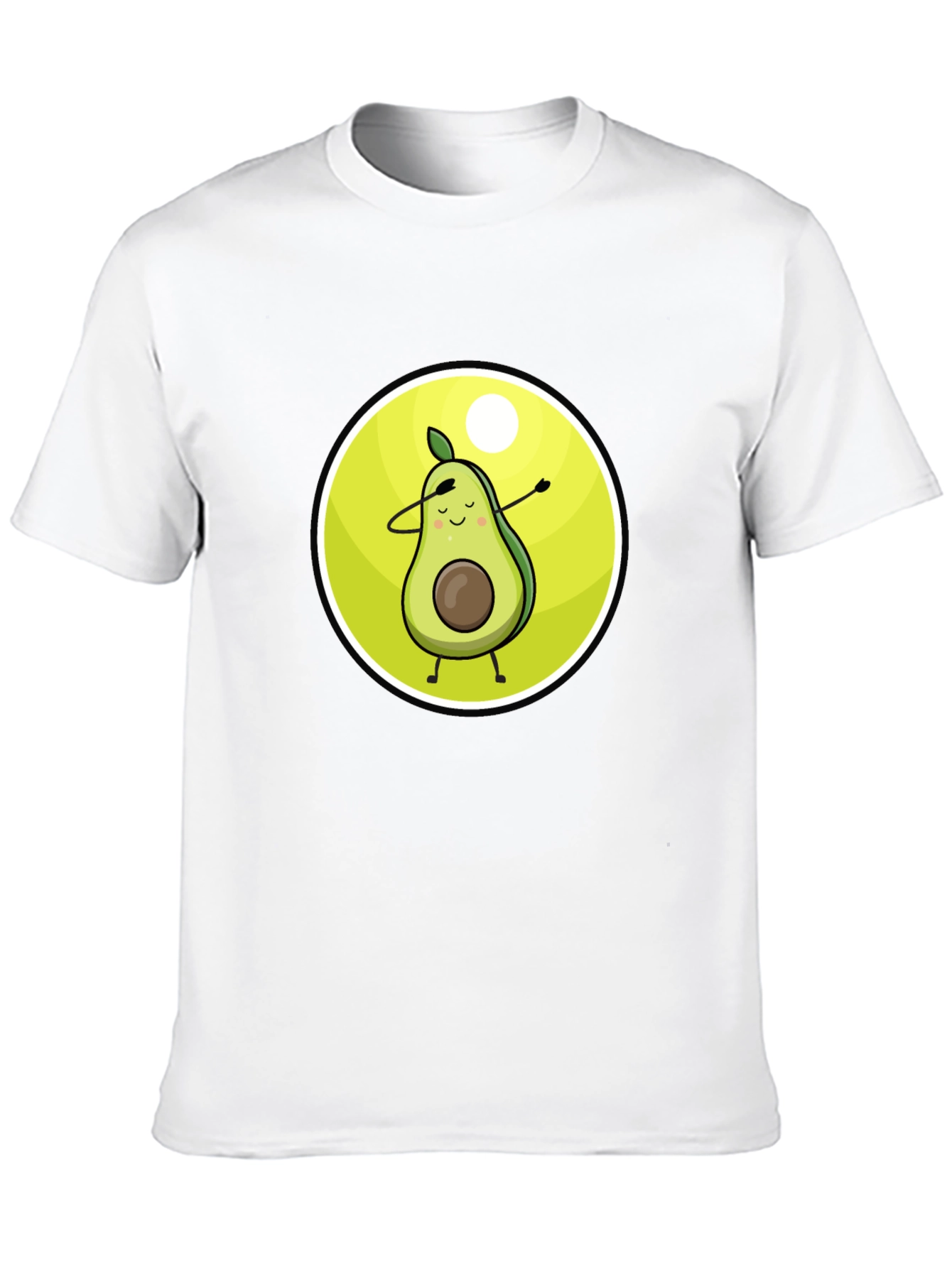Camiseta Negra con Aguacate Dabbing