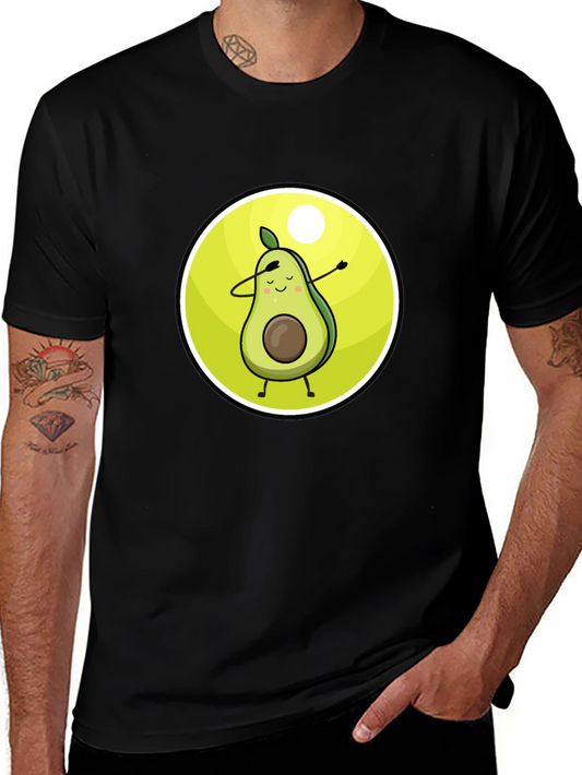 Camiseta Negra con Aguacate Dabbing