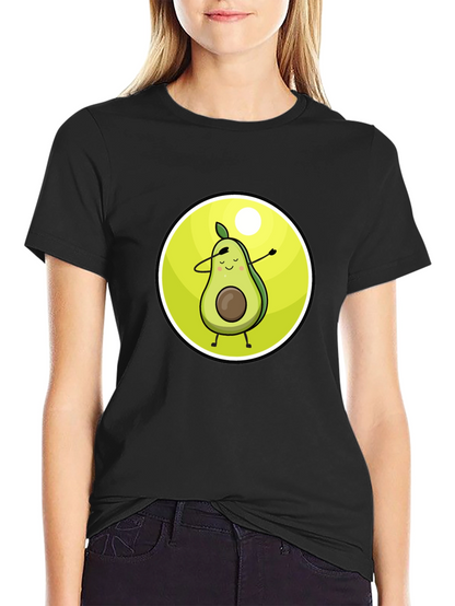 Camiseta Negra con Aguacate Dabbing