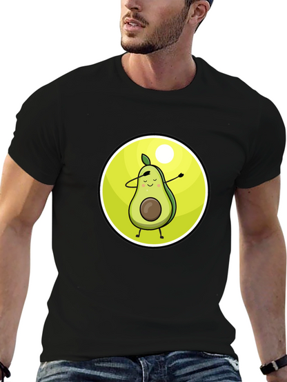 Camiseta Negra con Aguacate Dabbing