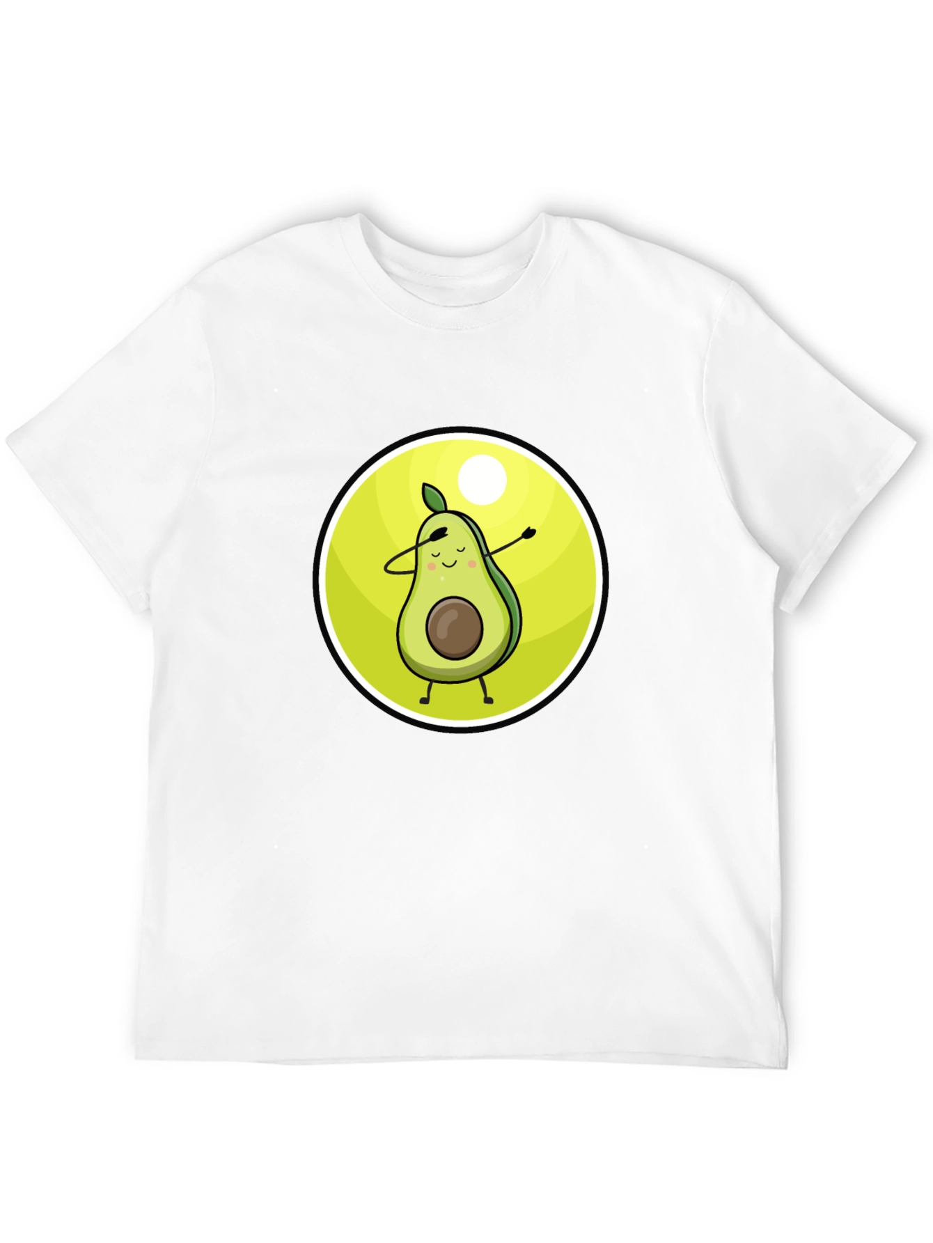 Camiseta Negra con Aguacate Dabbing