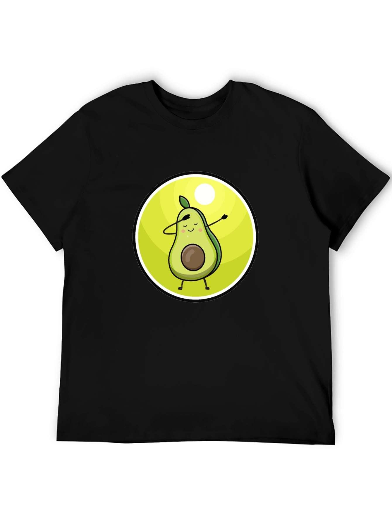 Camiseta Negra con Aguacate Dabbing