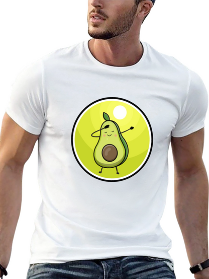 Camiseta Negra con Aguacate Dabbing