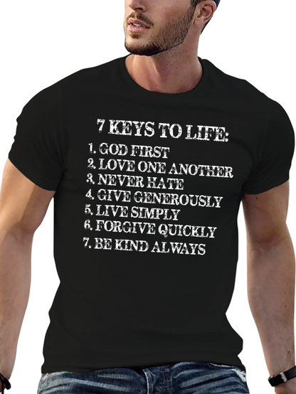 Camiseta Hombre 7 Claves de la Vida Algodón