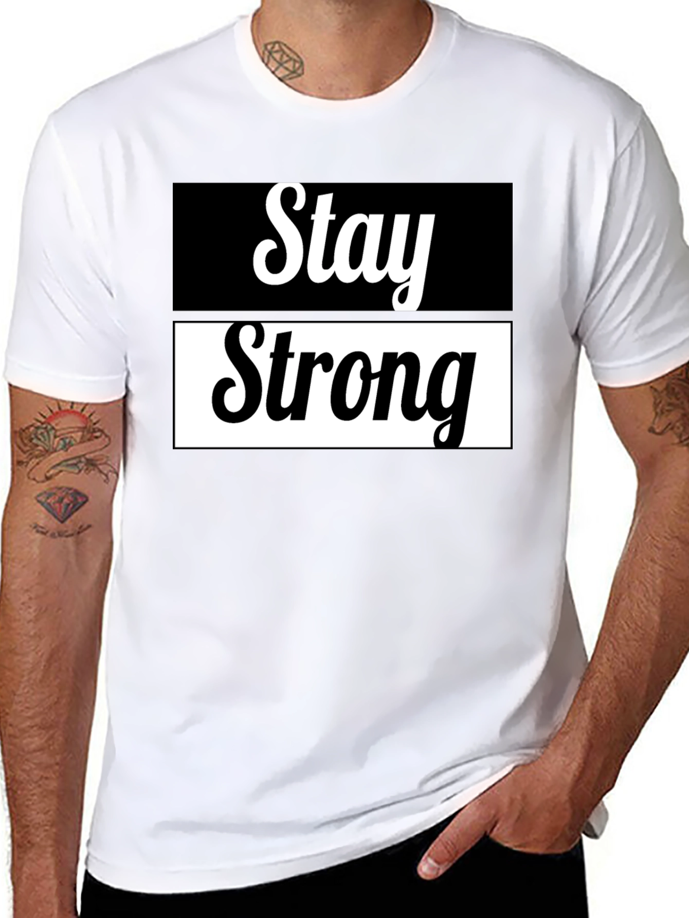 Camiseta Negra Stay Strong