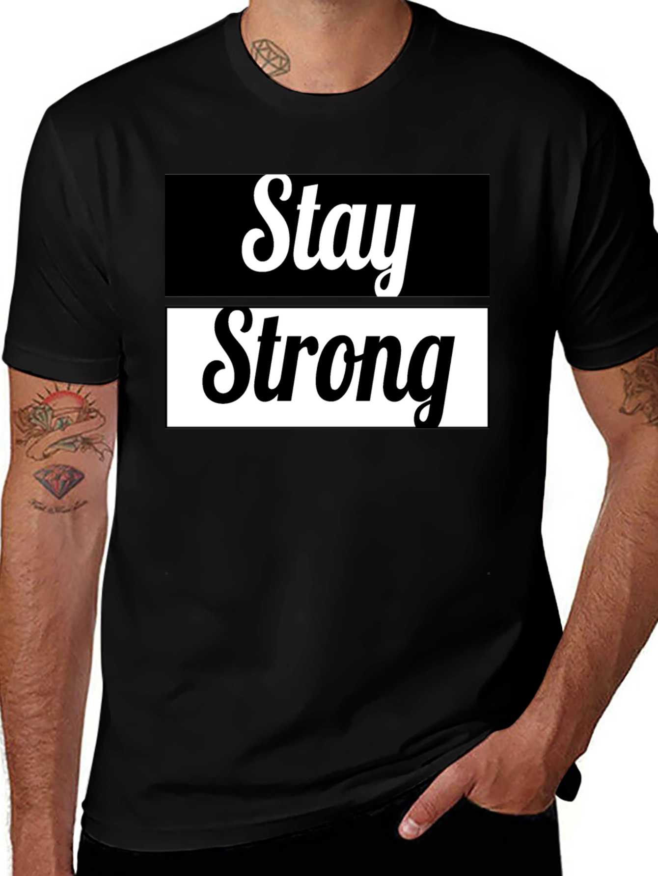 Camiseta Negra Stay Strong